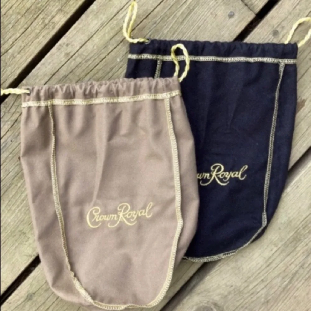 8 BAGS CROWN ROYAL Choose Colors Royal Blue Peach Green Black Tan Gold